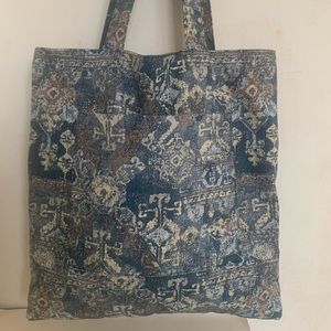 Indigo Elements Canvas Handmade Tote